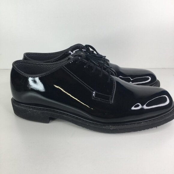 Bates 00942 Black High Gloss Oxford Military Uniform Men's Dress Shoes 1… - Picture 1 of 10